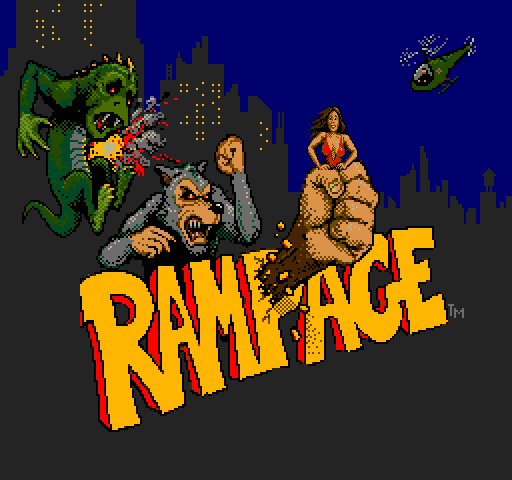 Rampage (ver 2 8-4-86) Title Screen